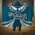 Kia Orana Cook Islands Hooded Blanket Polynesian Turtle Crowberry Blue Color