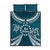 Kia Orana Cook Islands Quilt Bed Set Polynesian Turtle Crowberry Blue Color