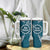Kia Orana Cook Islands Tumbler With Handle Polynesian Turtle Crowberry Blue Color