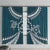 Kia Orana Cook Islands Window Curtain Polynesian Turtle Crowberry Blue Color