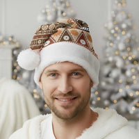 Bula Fiji Christmas Santa Hat 2025 Pasifika Traditional Fijian Masi - Polynesian Pride