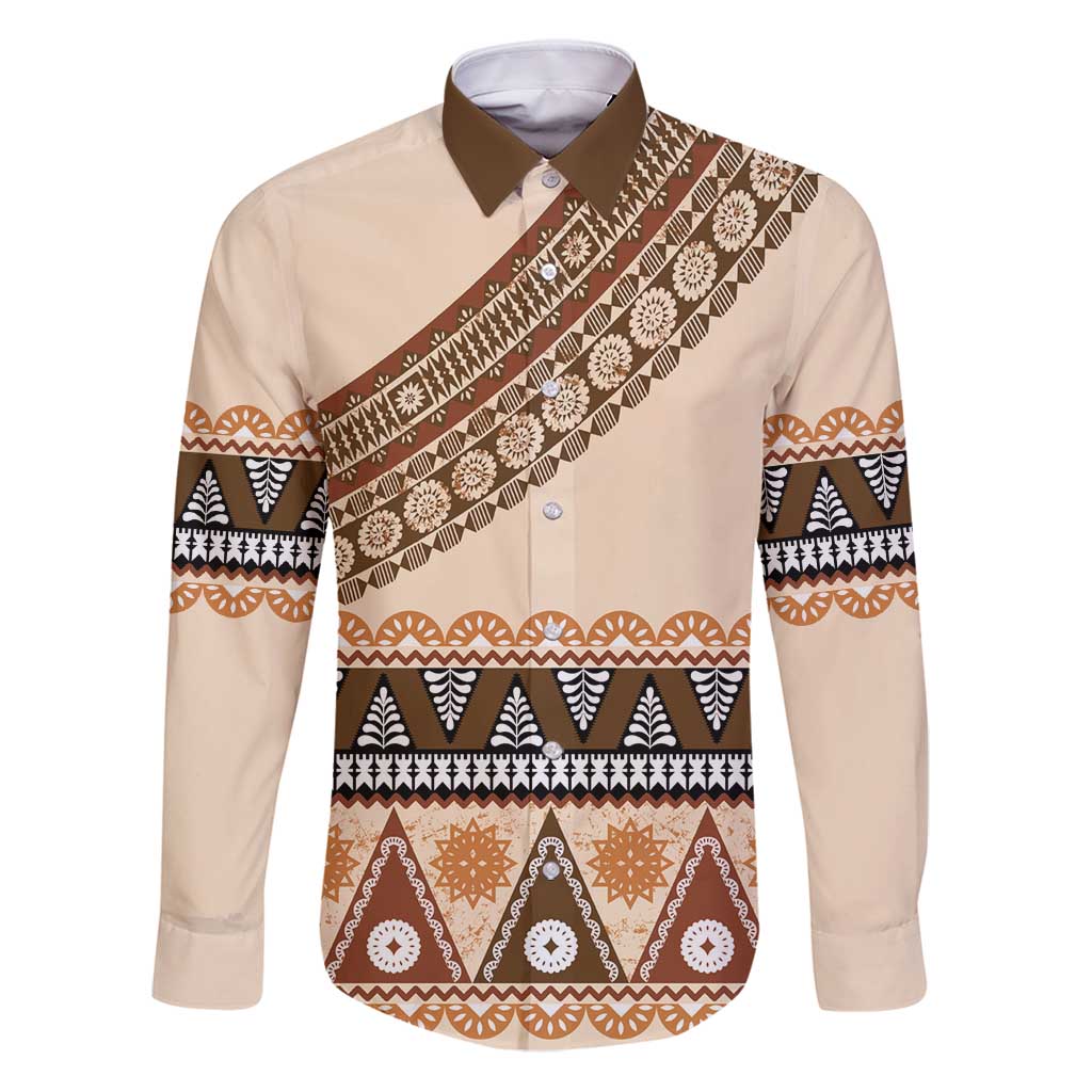 Bula Fiji Family Matching Puletasi and Hawaiian Shirt 2025 Pasifika Traditional Fijian Masi