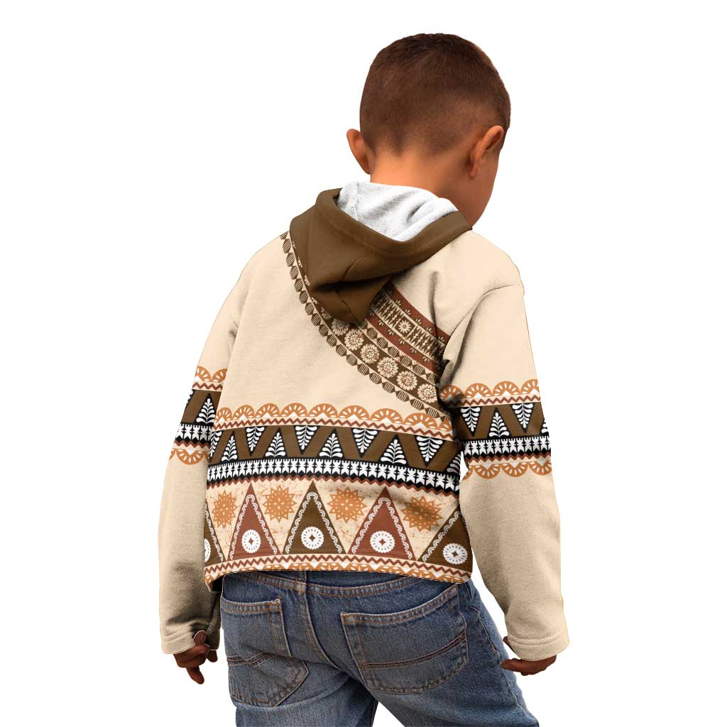 Bula Fiji Kid Hoodie 2025 Pasifika Traditional Fijian Masi