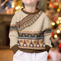 Bula Fiji Kid Ugly Christmas Sweater 2025 Pasifika Traditional Fijian Masi - Polynesian Pride