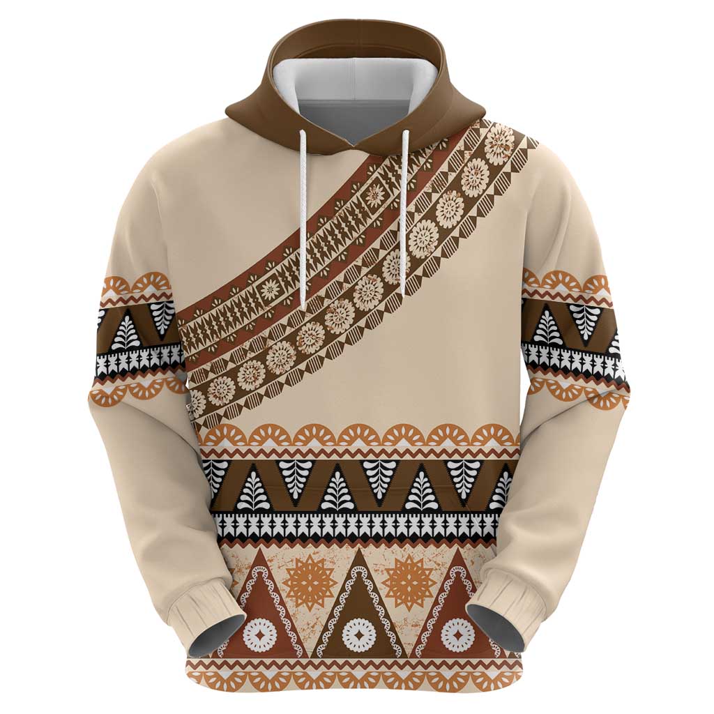 Bula Fiji Zip Hoodie 2025 Pasifika Traditional Fijian Masi