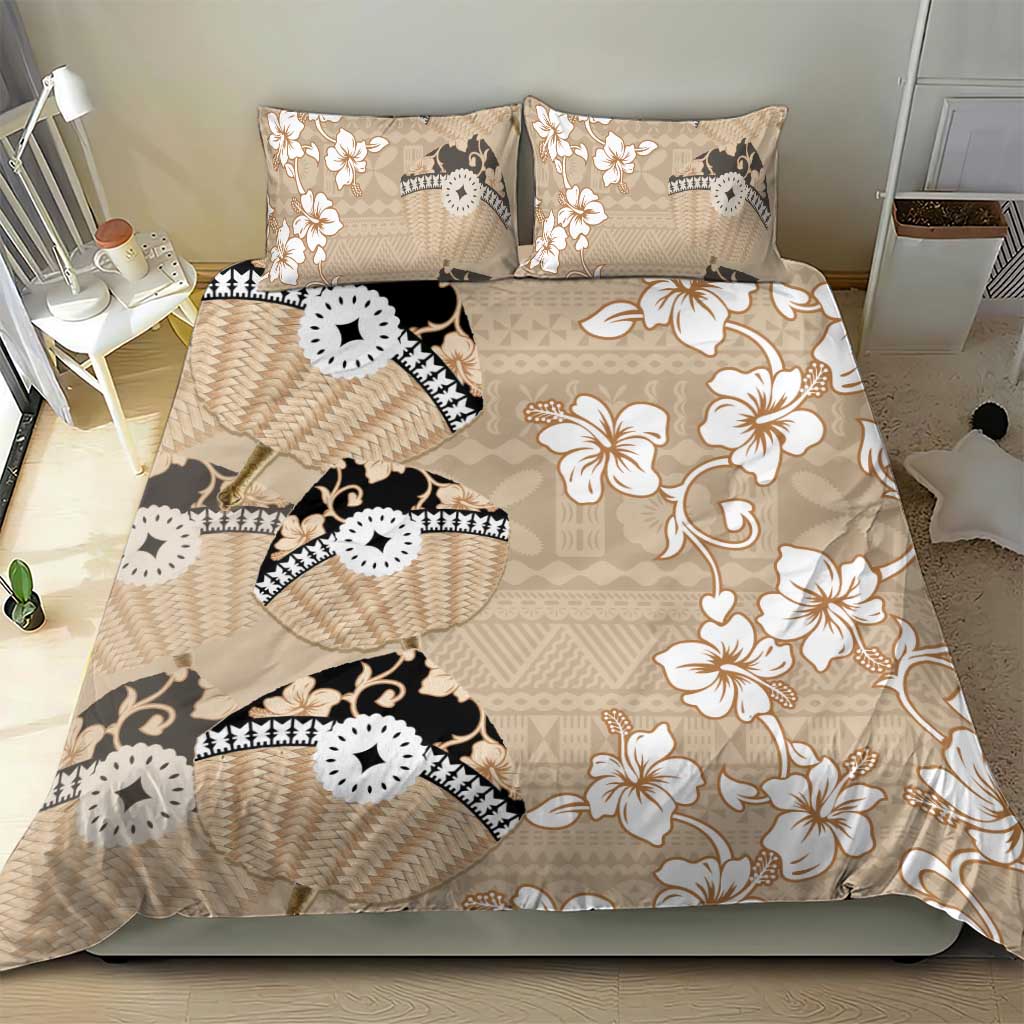 Bula Fiji Iri Buli Bedding Set Woven Fan With Fijian Tapa