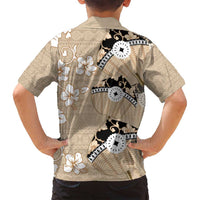 Bula Fiji Iri Buli Family Matching Puletasi and Hawaiian Shirt Woven Fan With Fijian Tapa