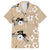 Bula Fiji Iri Buli Family Matching Short Sleeve Bodycon Dress and Hawaiian Shirt Woven Fan With Fijian Tapa