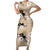 Bula Fiji Iri Buli Family Matching Short Sleeve Bodycon Dress and Hawaiian Shirt Woven Fan With Fijian Tapa