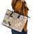 Bula Fiji Iri Buli Leather Tote Bag Woven Fan With Fijian Tapa