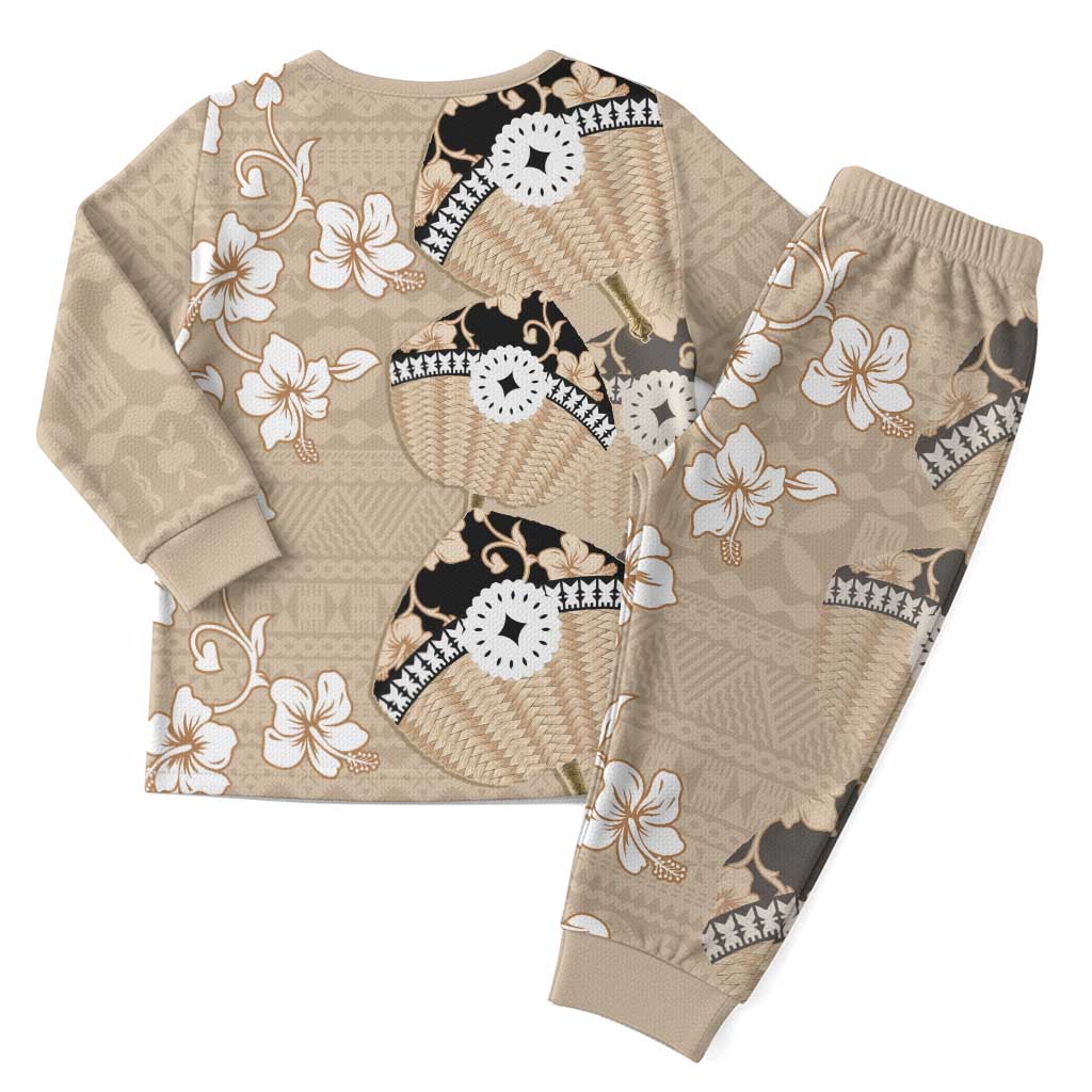 Bula Fiji Iri Buli Christmas Pajama Set Woven Fan With Fijian Tapa - Polynesian Pride