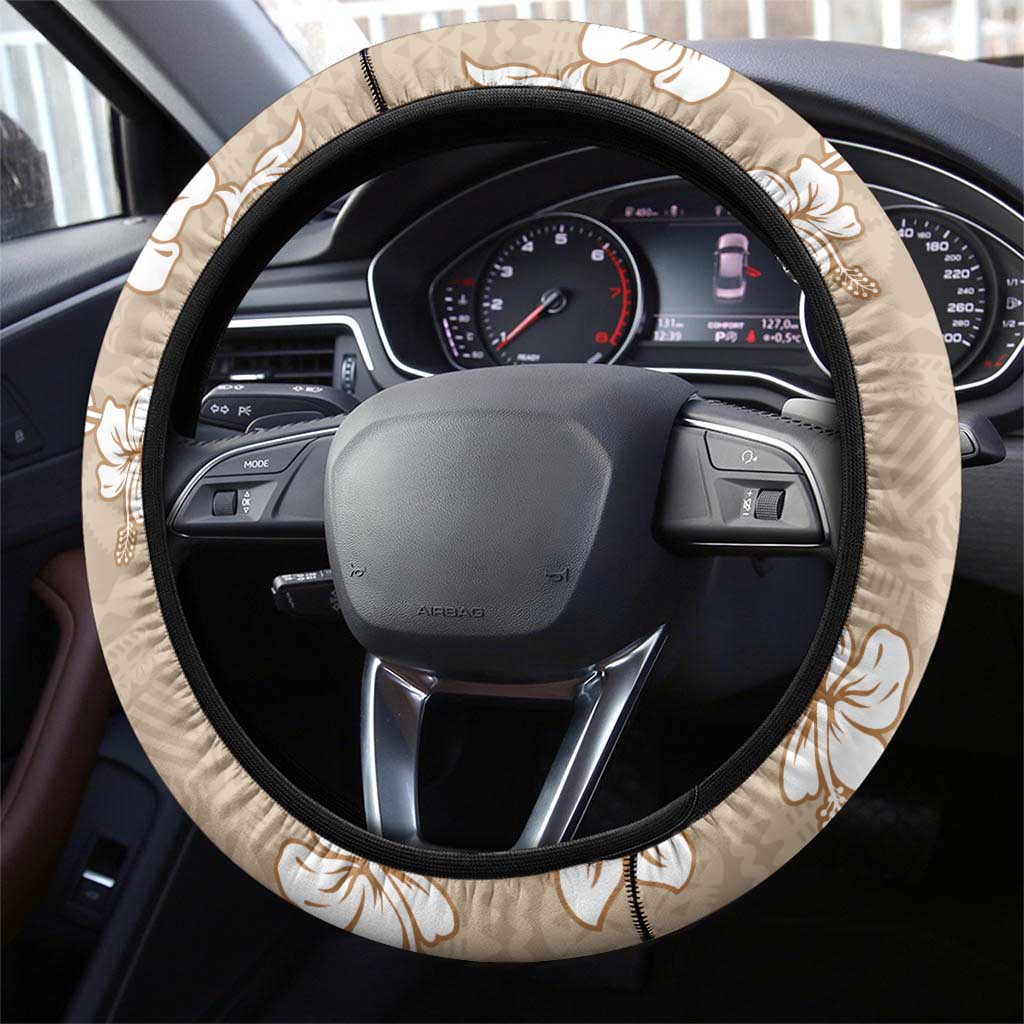 Bula Fiji Iri Buli Steering Wheel Cover Woven Fan With Fijian Tapa LT14 - Polynesian Pride