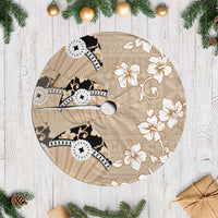 Bula Fiji Iri Buli Tree Skirt Woven Fan With Fijian Tapa - Polynesian Pride