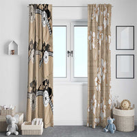 Bula Fiji Iri Buli Window Curtain Woven Fan With Fijian Tapa