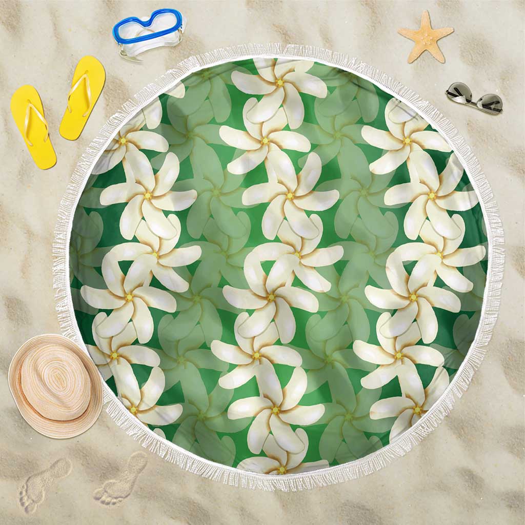 Ia Orana Tahiti Tiare Maori Seamless Style Beach Blanket LT14 One Size 150cm Green - Polynesian Pride