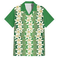 Ia Orana Tahiti Tiare Maori Seamless Style Family Matching Off Shoulder Short Dress and Hawaiian Shirt