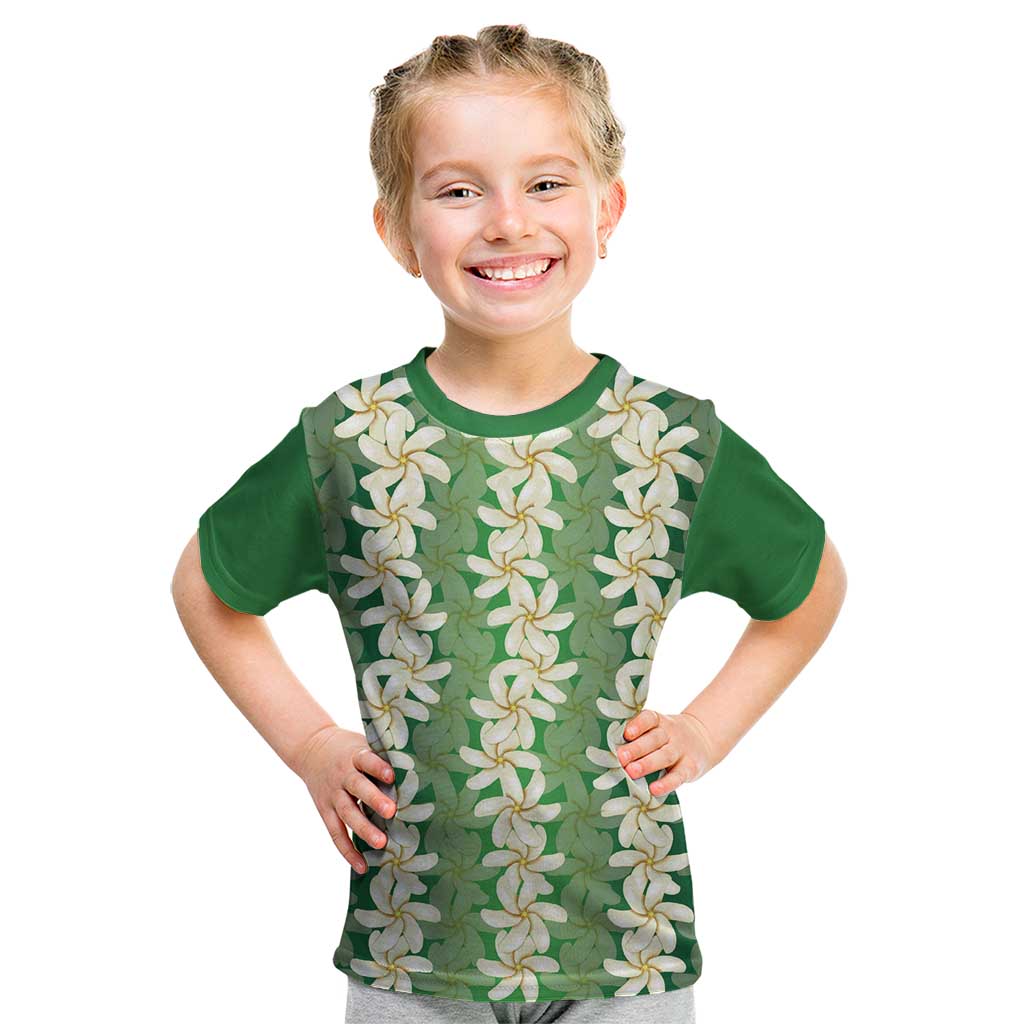 Ia Orana Tahiti Tiare Maori Seamless Style Kid T Shirt LT14 Green - Polynesian Pride