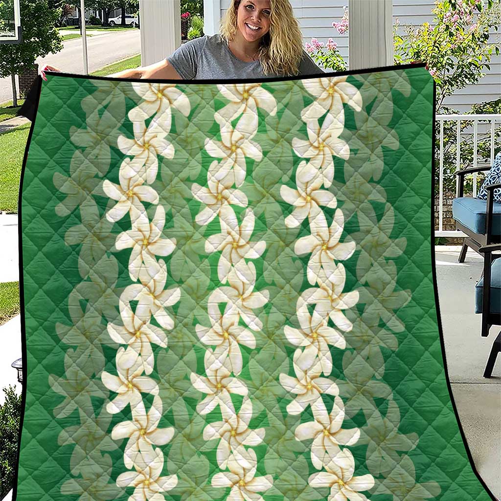 Ia Orana Tahiti Tiare Maori Seamless Style Quilt LT14 Green - Polynesian Pride
