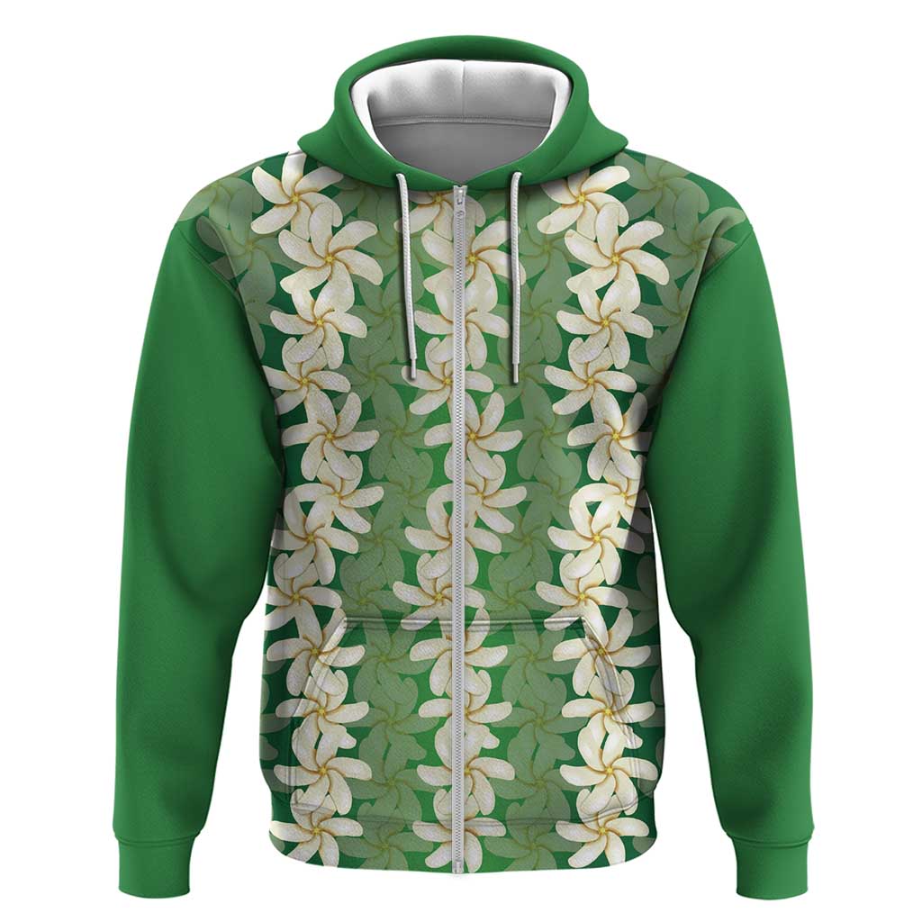 Ia Orana Tahiti Tiare Maori Seamless Style Zip Hoodie LT14 Zip Hoodie Green - Polynesian Pride