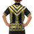 Yellow Taniko Aotearoa Family Matching Summer Maxi Dress and Hawaiian Shirt Niho Taniwha Mix Poutama