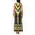 Yellow Taniko Aotearoa Family Matching Tank Maxi Dress and Hawaiian Shirt Niho Taniwha Mix Poutama