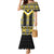 Yellow Taniko Aotearoa Mermaid Dress Niho Taniwha Mix Poutama