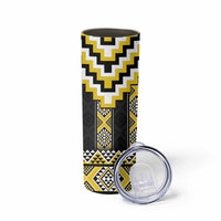 Yellow Taniko Aotearoa Skinny Tumbler Niho Taniwha Mix Poutama