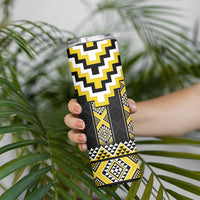 Yellow Taniko Aotearoa Skinny Tumbler Niho Taniwha Mix Poutama