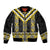 Yellow Taniko Aotearoa Sleeve Zip Bomber Jacket Niho Taniwha Mix Poutama