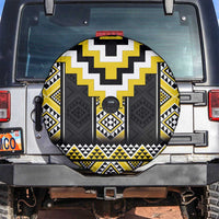 Yellow Taniko Aotearoa Spare Tire Cover Niho Taniwha Mix Poutama