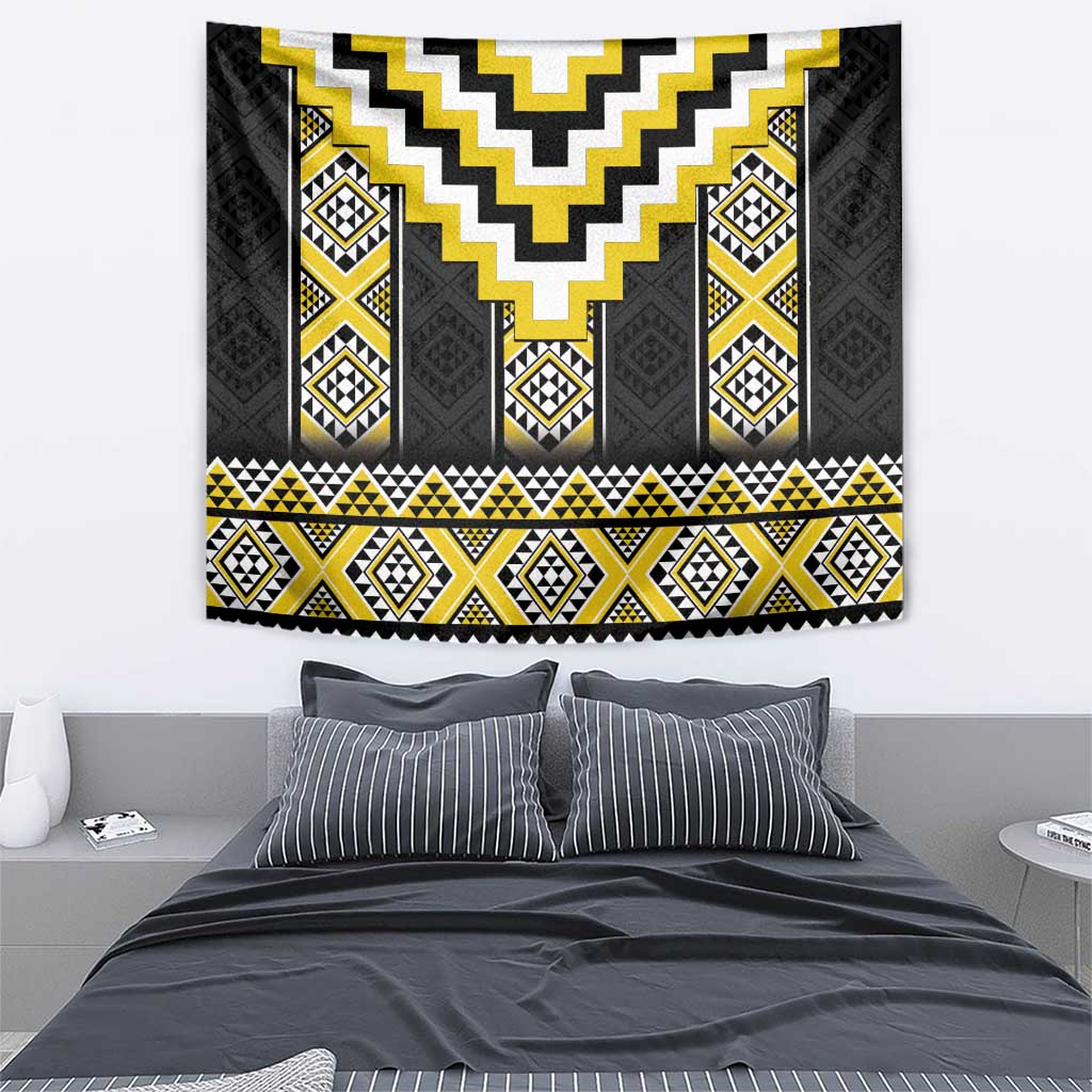 Yellow Taniko Aotearoa Tapestry Niho Taniwha Mix Poutama LT14 - Polynesian Pride