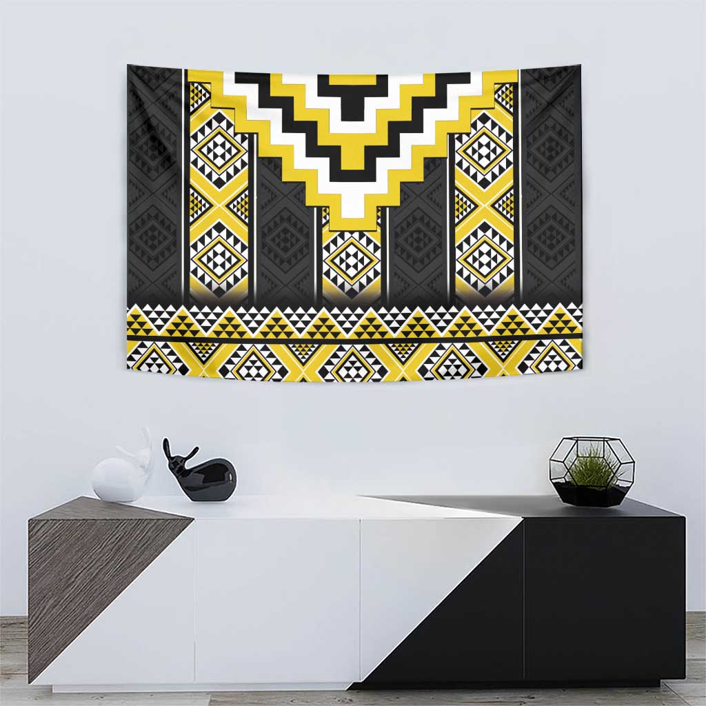 Yellow Taniko Aotearoa Tapestry Niho Taniwha Mix Poutama LT14 - Polynesian Pride