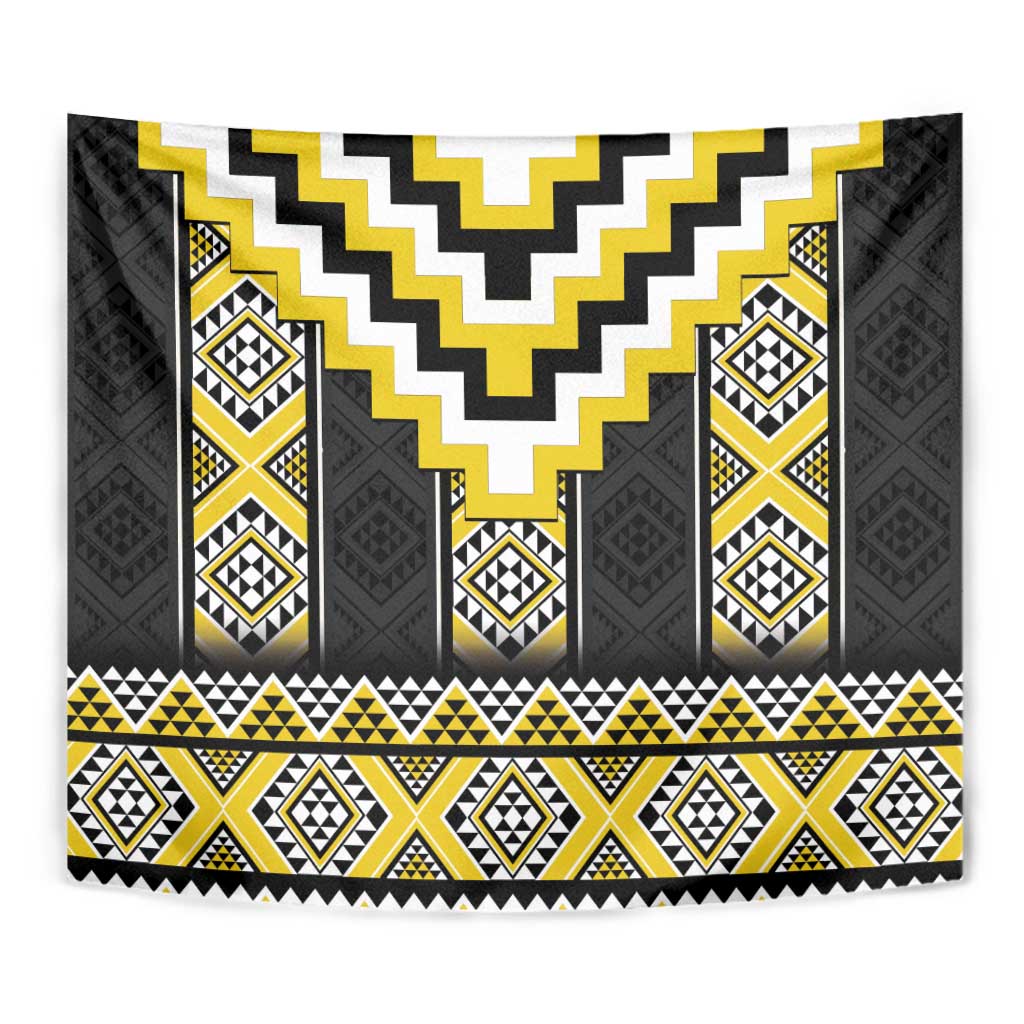 Yellow Taniko Aotearoa Tapestry Niho Taniwha Mix Poutama LT14 - Polynesian Pride