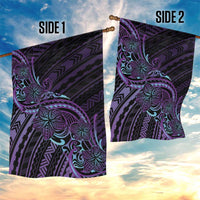 Teal Purple Polynesia Plumeria Tattoo Garden Flag LT14 - Polynesian Pride
