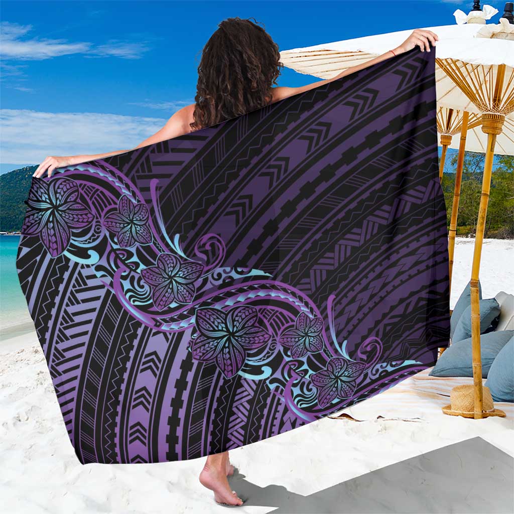 Teal Purple Polynesia Plumeria Tattoo Sarong LT14 One Size 44 x 66 inches Purple - Polynesian Pride