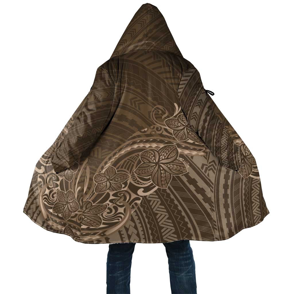 Brown Polynesia Plumeria Tattoo Cloak