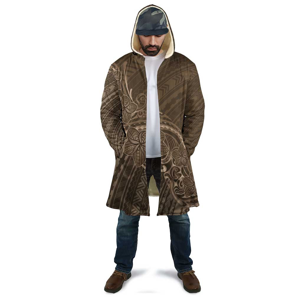 Brown Polynesia Plumeria Tattoo Cloak