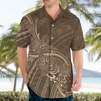Brown Polynesia Plumeria Tattoo Hawaiian Shirt LT14 - Polynesian Pride