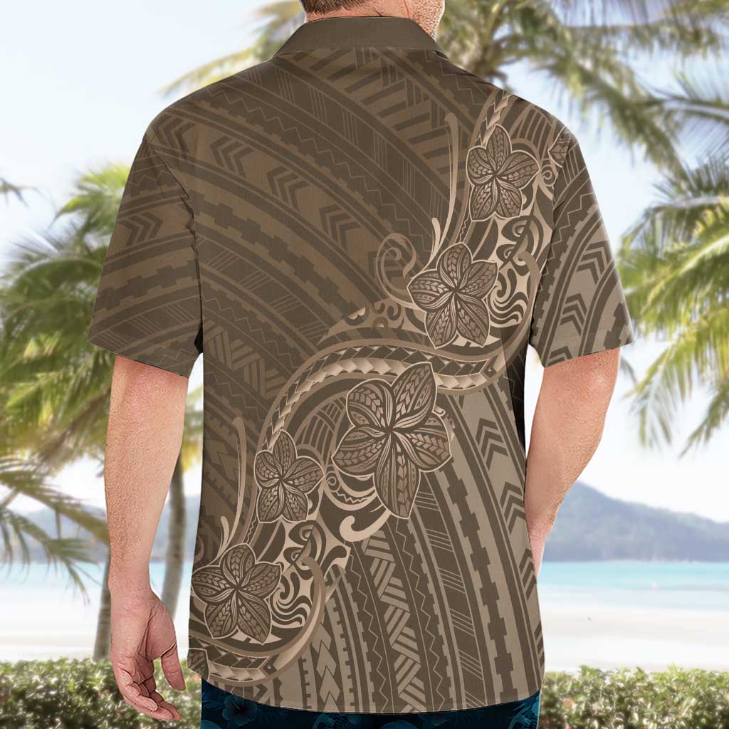 Brown Polynesia Plumeria Tattoo Hawaiian Shirt LT14 - Polynesian Pride