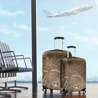 Brown Polynesia Plumeria Tattoo Luggage Cover LT14 - Polynesian Pride