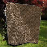 Brown Polynesia Plumeria Tattoo Quilt LT14 - Polynesian Pride