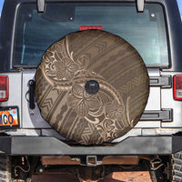 Brown Polynesia Plumeria Tattoo Spare Tire Cover LT14 Brown - Polynesian Pride