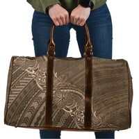 Brown Polynesia Plumeria Tattoo Travel Bag LT14 Brown - Polynesian Pride