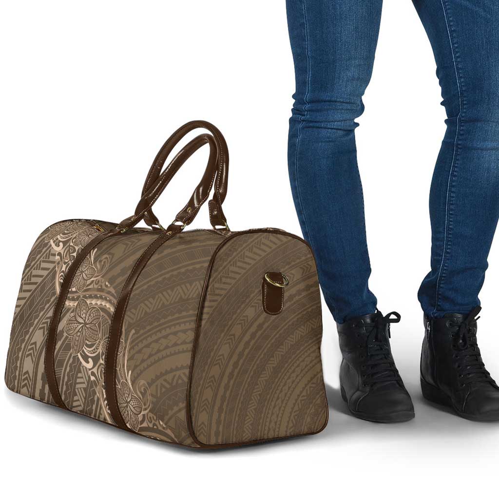 Brown Polynesia Plumeria Tattoo Travel Bag LT14 - Polynesian Pride
