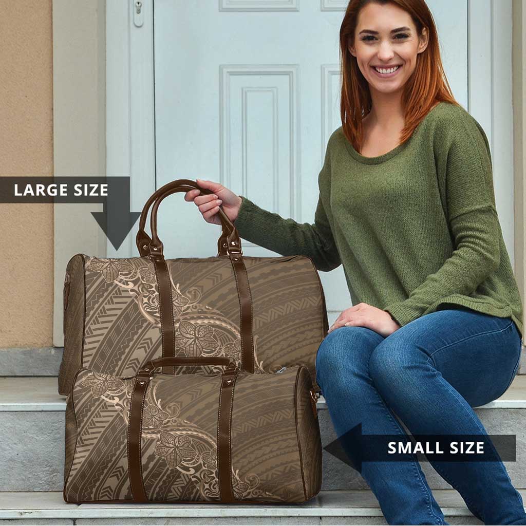 Brown Polynesia Plumeria Tattoo Travel Bag LT14 - Polynesian Pride