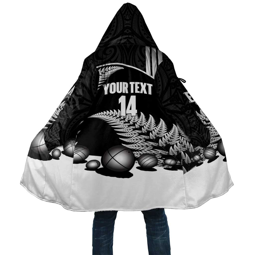 Custom New Zealand Silver Fern Petanque Cloak Aotearoa Maori Pattern