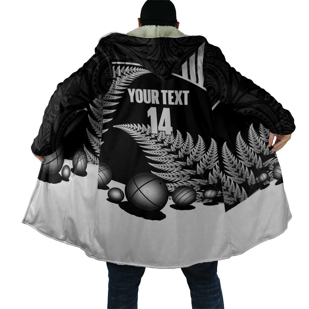 Custom New Zealand Silver Fern Petanque Cloak Aotearoa Maori Pattern