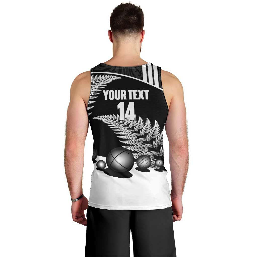 Custom New Zealand Silver Fern Petanque Men Tank Top Aotearoa Maori Pattern LT14 - Polynesian Pride