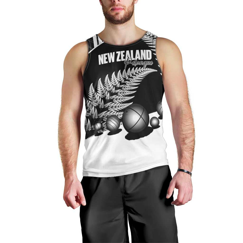 Custom New Zealand Silver Fern Petanque Men Tank Top Aotearoa Maori Pattern LT14 - Polynesian Pride