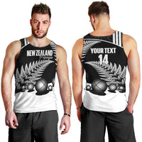 Custom New Zealand Silver Fern Petanque Men Tank Top Aotearoa Maori Pattern LT14 - Polynesian Pride